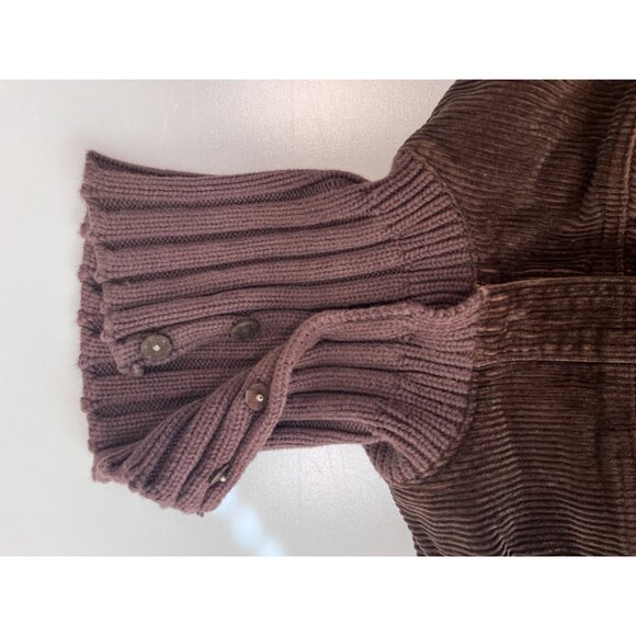 J.Crew Womens Corduroy Jacket With Sweater Collar Medium‎ Brown Cotton - Picture 8 of 9